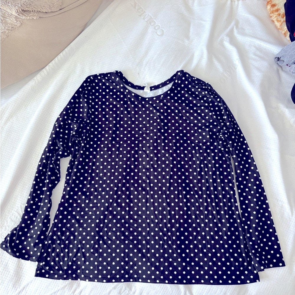 Polka dot rash guard